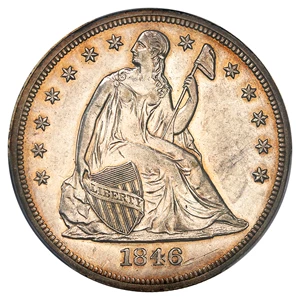 image for: 1846 $1 PCGS Proof 55