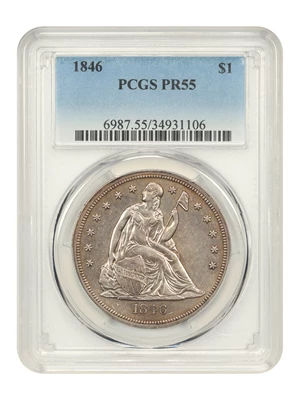 image for: 1846 $1 PCGS Proof 55