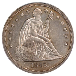 image for: 1846 $1 PCGS Proof 55
