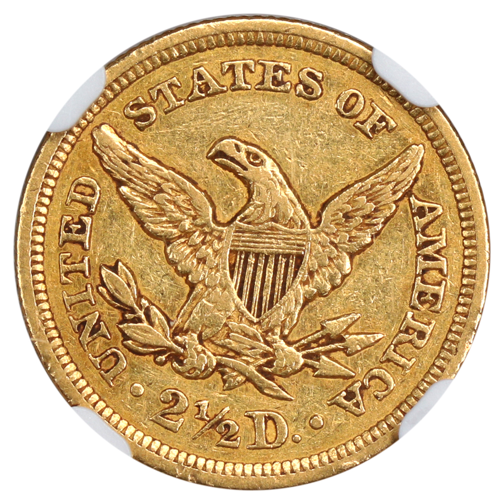 image for: 1842 $2 1/2 NGC AU53