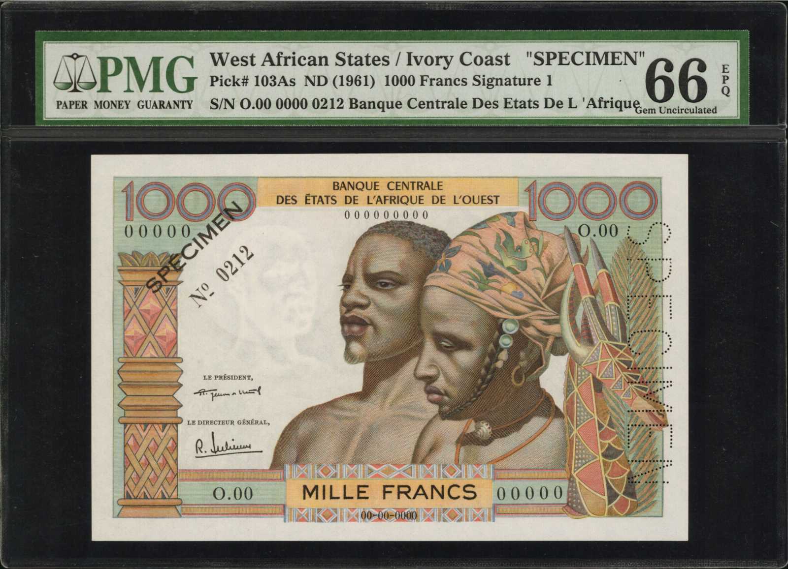 image for: West African States  1,000 francs (B104as2)