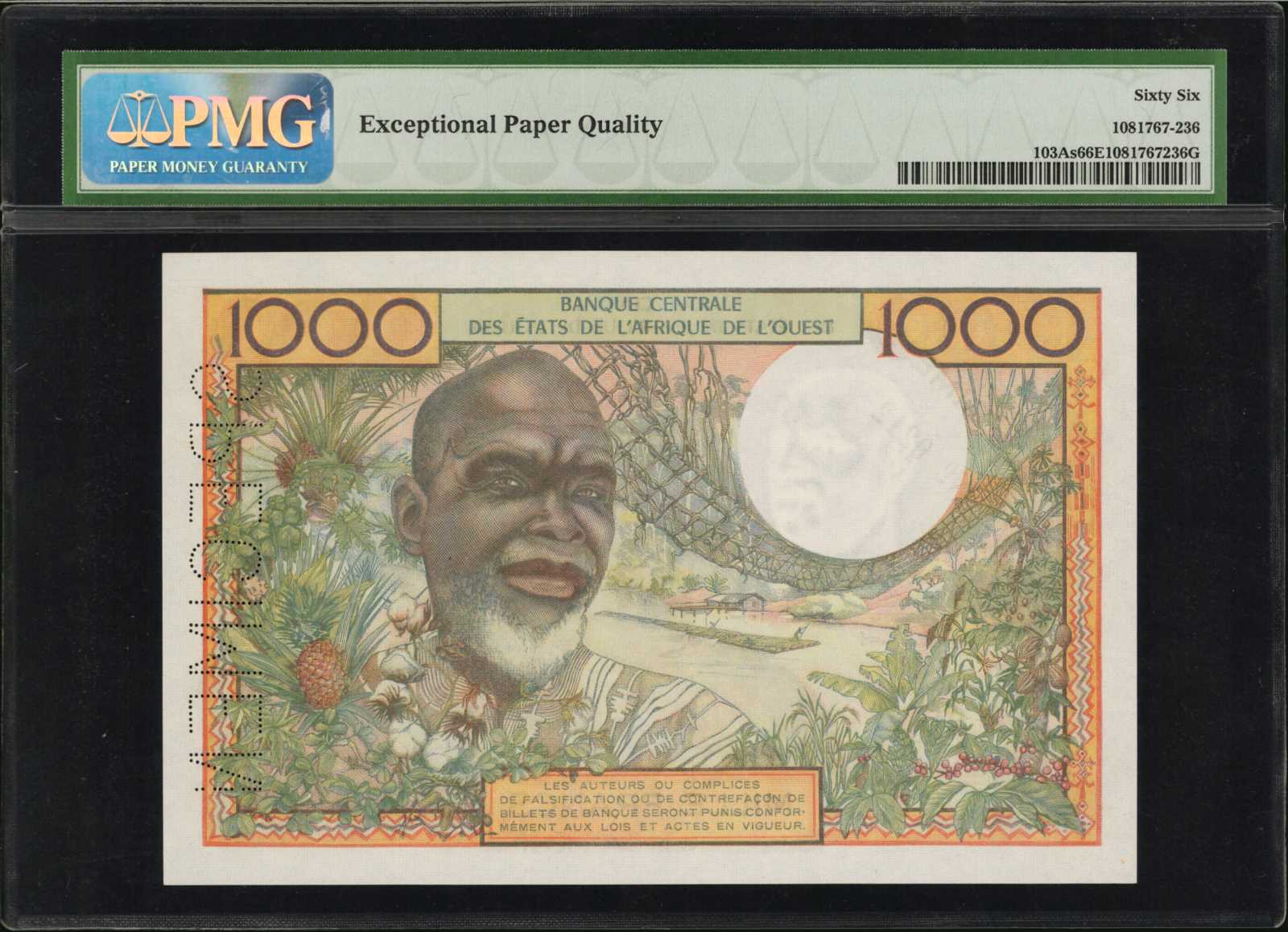 image for: West African States  1,000 francs (B104as3)