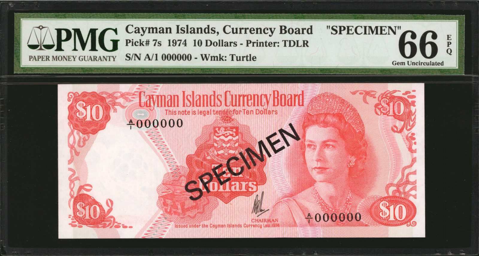 image for: Cayman Islands  10 dollars (B107as2)