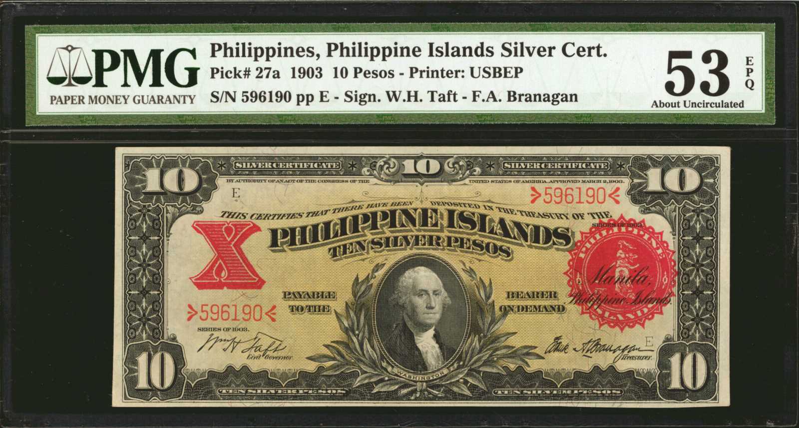 image for: Philippines  10 silver pesos (B504a)