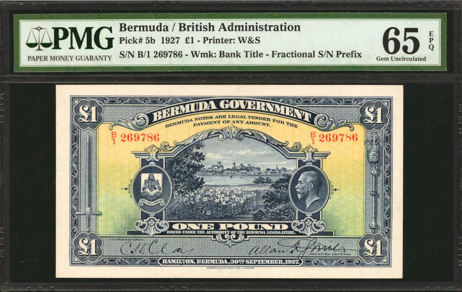 image for: Bermuda  1 pound(B105t1)