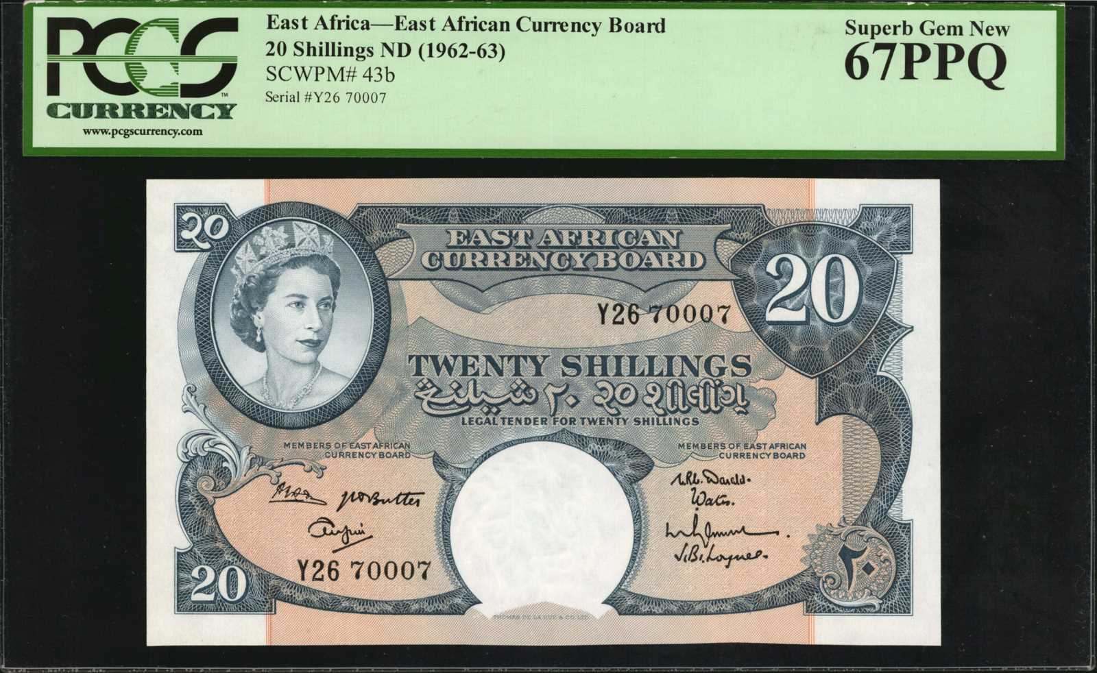 image for: East Africa  20 shillings(B229bs2)