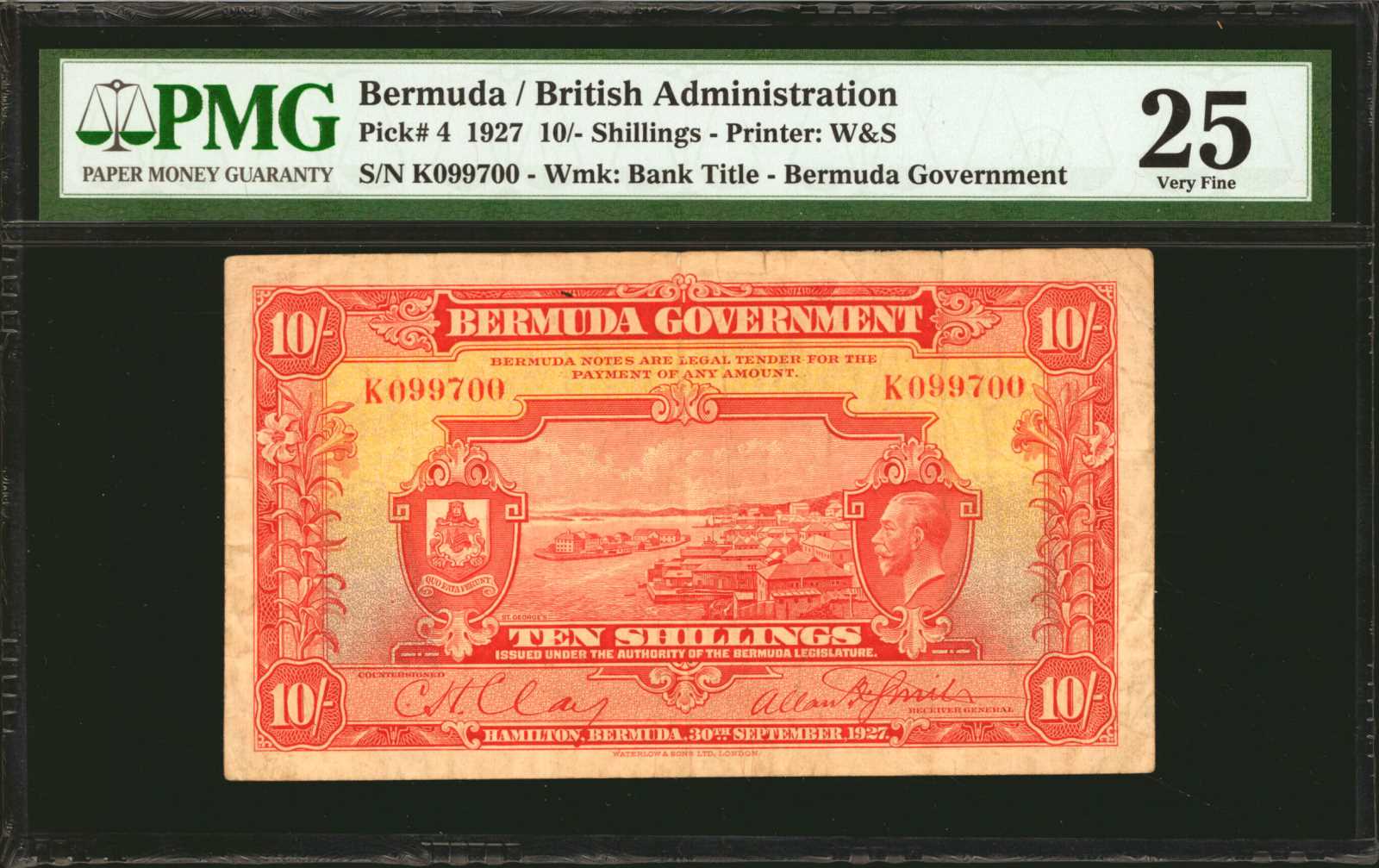 image for: Bermuda  10 shillings(B104a)