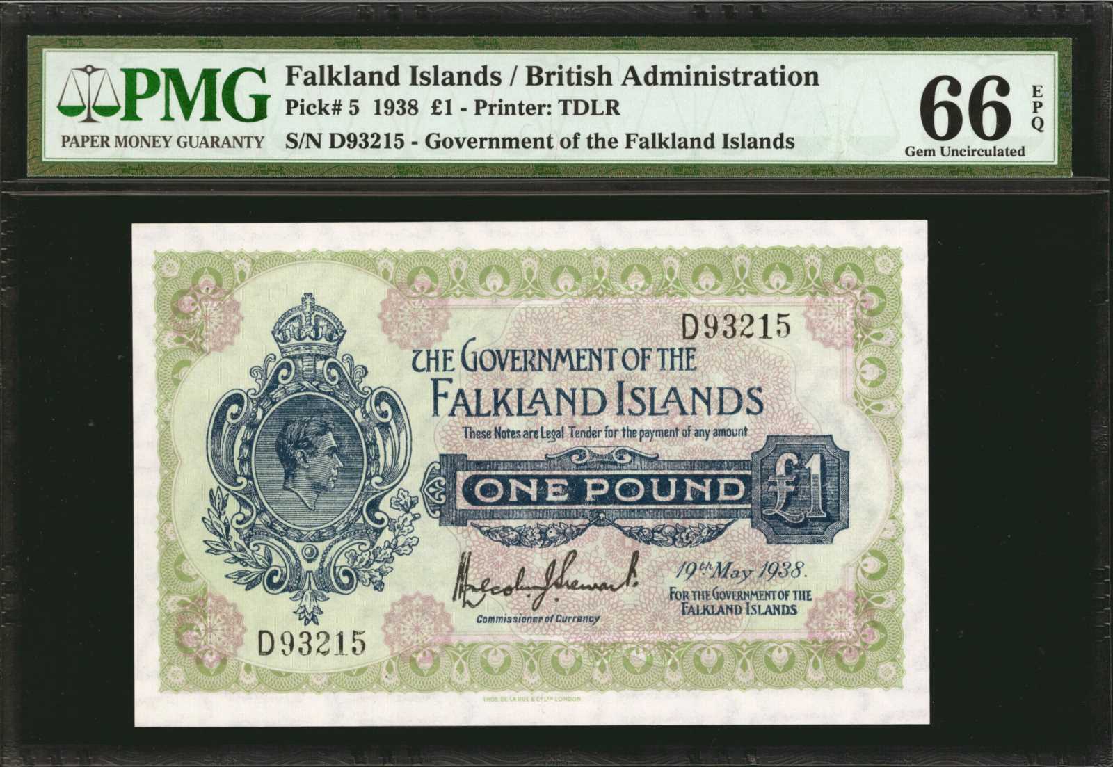image for: Falkland Islands  10 shillings (B209as)