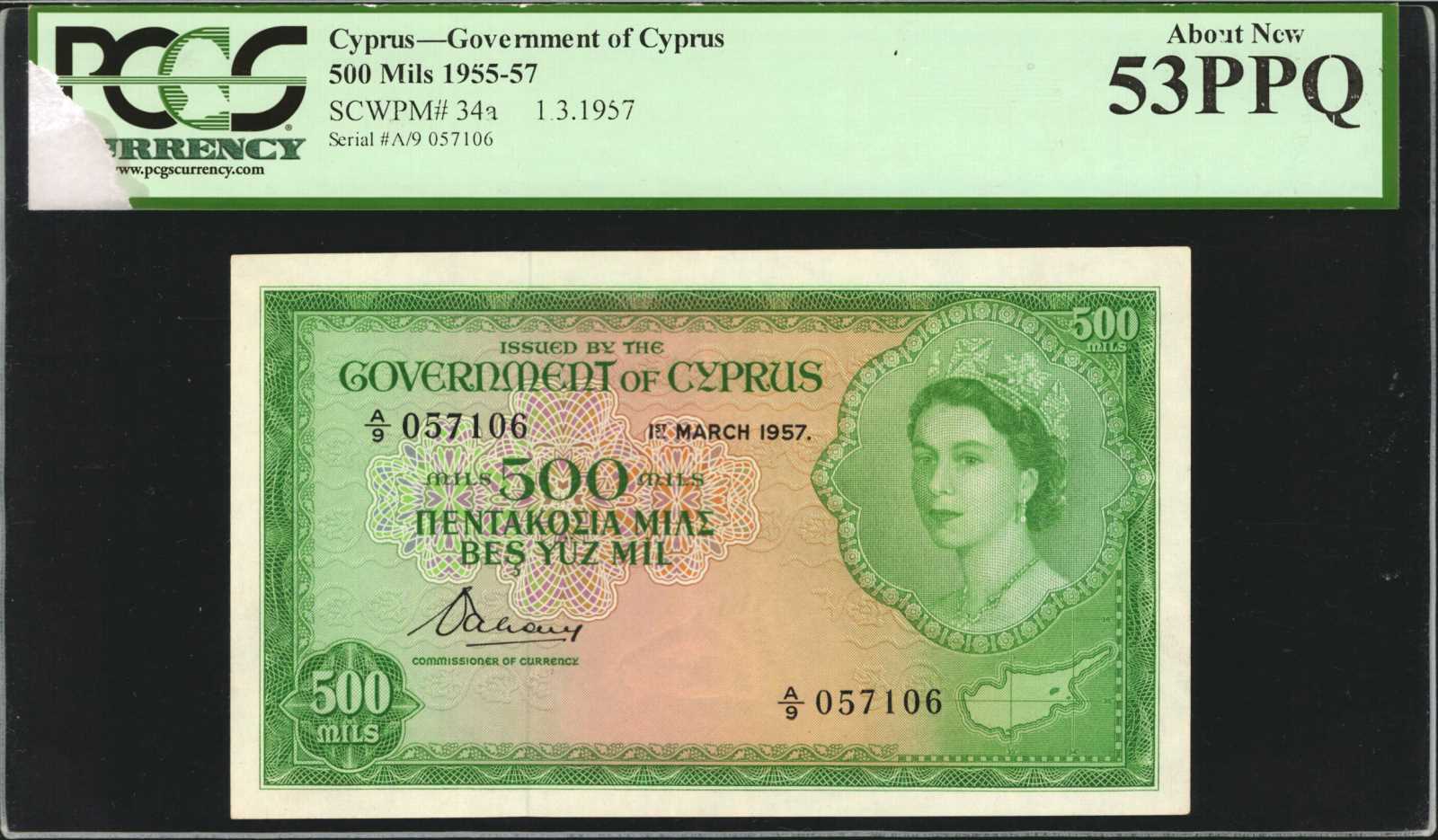 image for: Cyprus  500 mils (B134b)