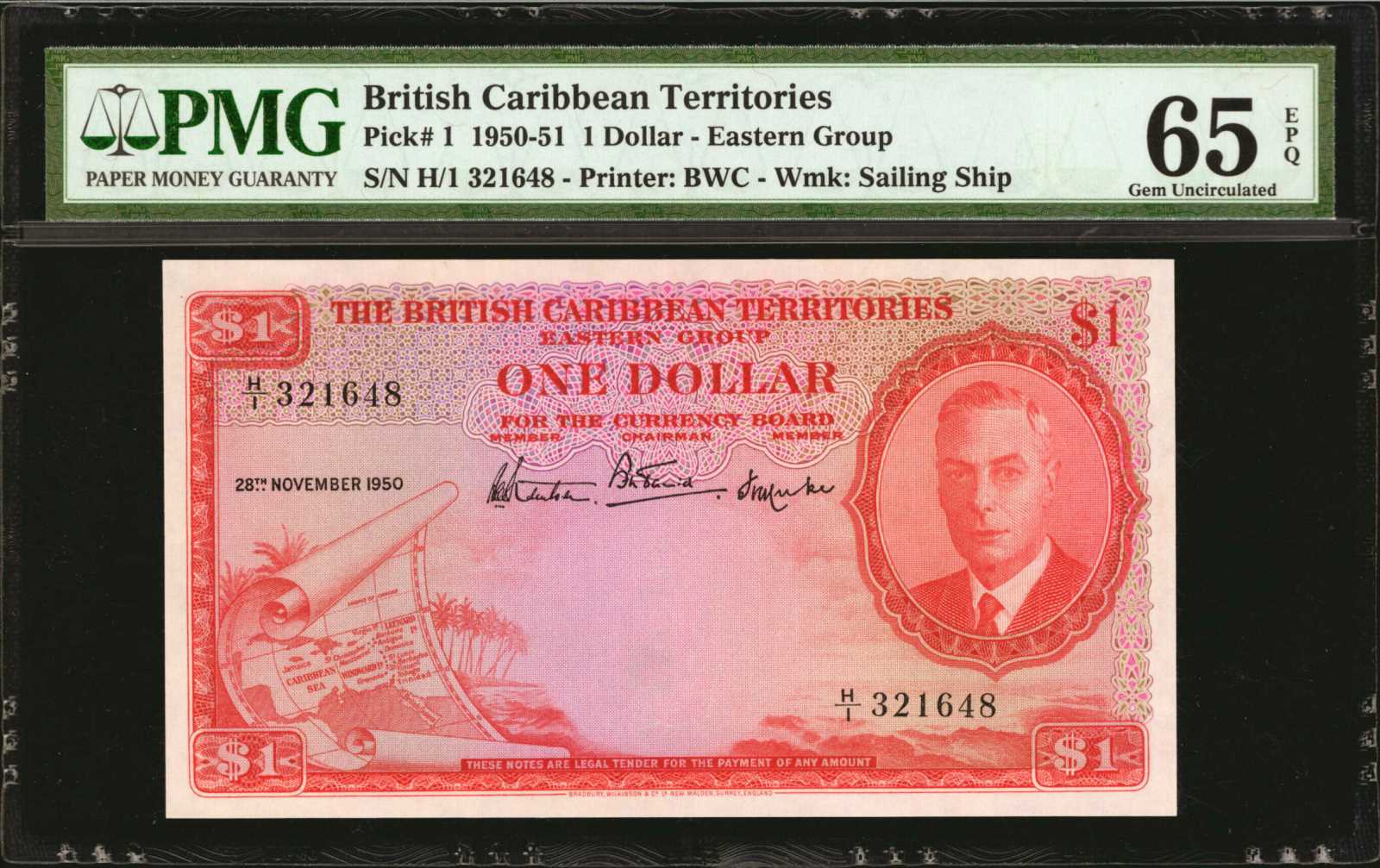 image for: British Caribbean Territories  1 dollar(B101as)
