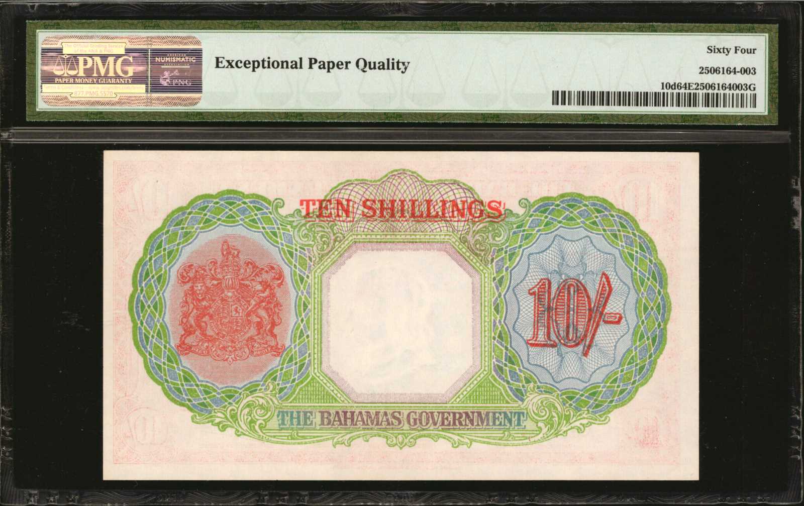 image for: Bahamas  10 shillings(B109c)