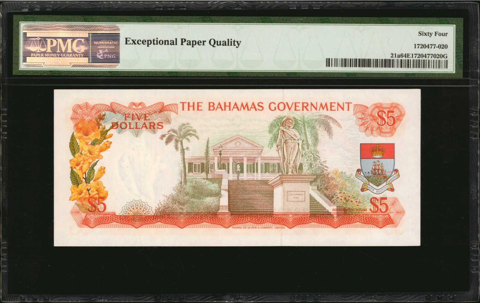 image for: Bahamas  5 dollars (B120bs)