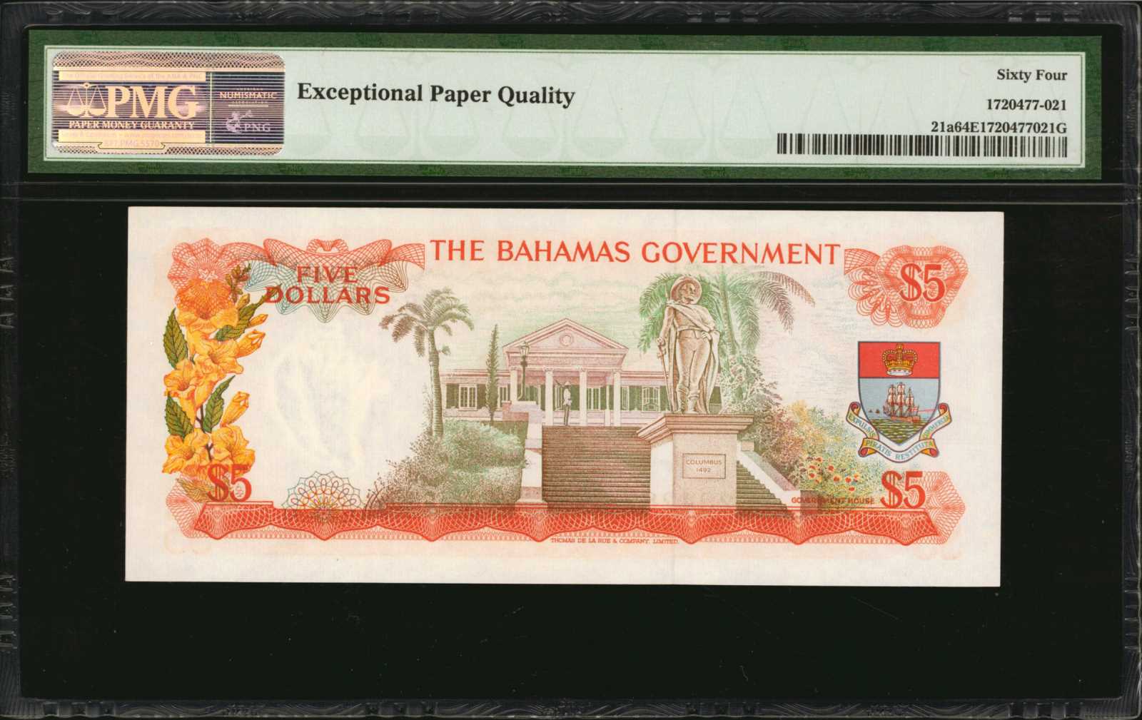 image for: Bahamas  5 dollars (B120bs)