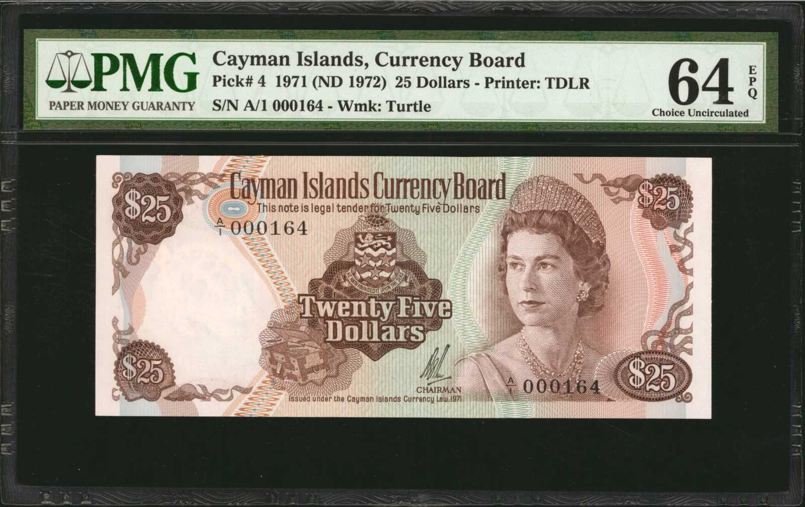 image for: Cayman Islands  25 dollars (B104as1)