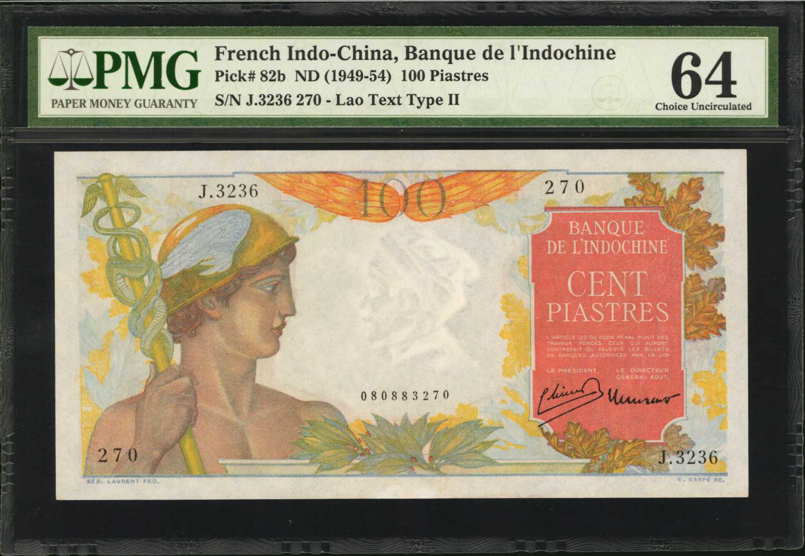 image for: French Indo-China  20 piastres(B127a)