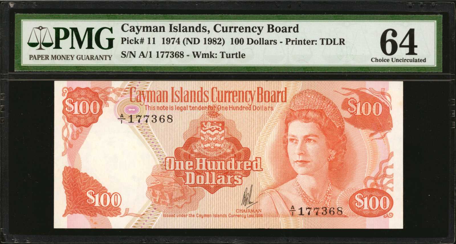 image for: Cayman Islands  100 dollars (B111as1)