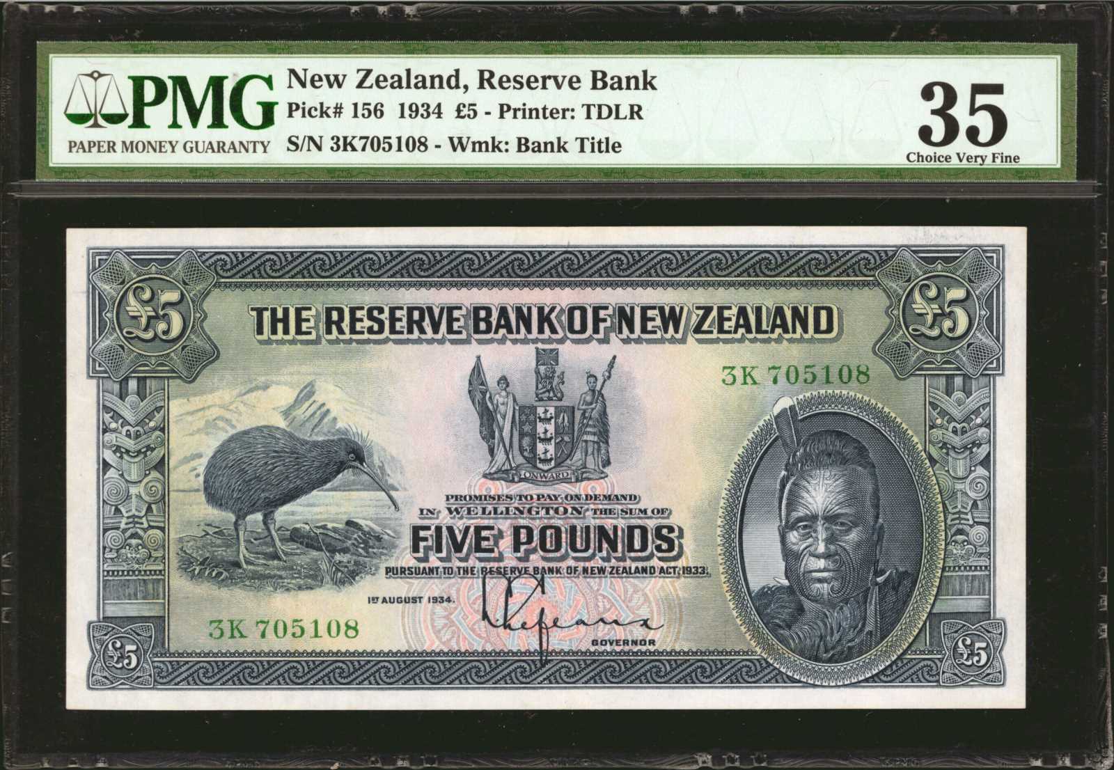 image for: New Zealand  5 pounds (B103as)