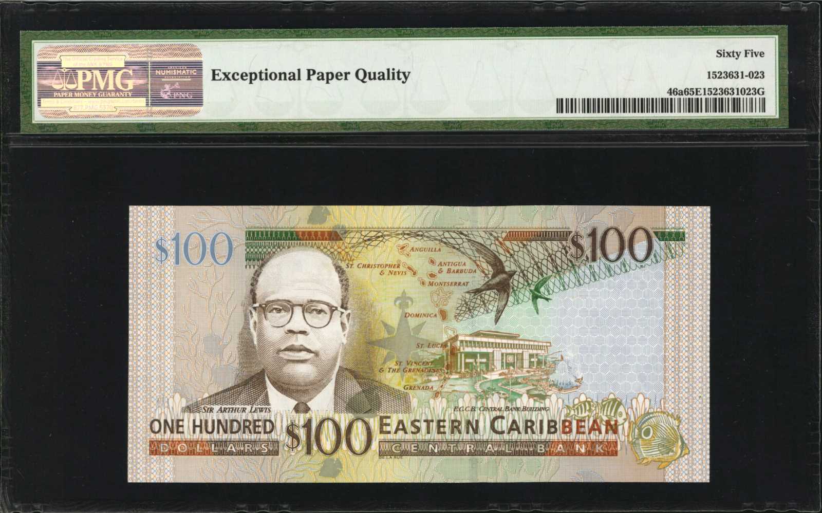 image for: East Caribbean States  100 dollars (B230a)