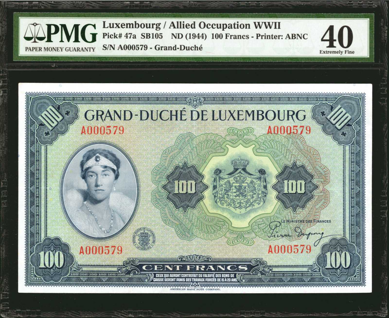 image for: Luxembourg  100 francs / frang (B330as1)