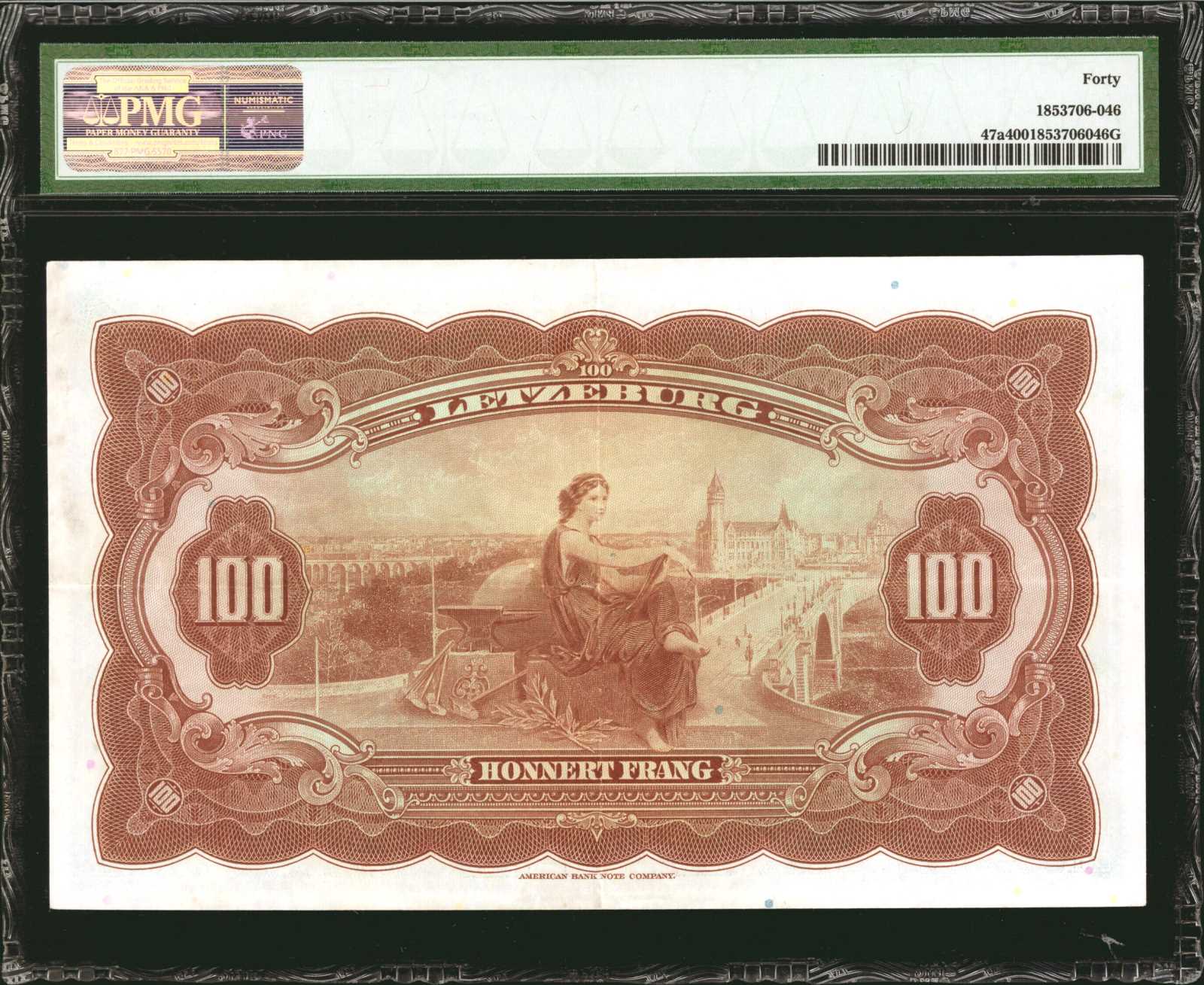 image for: Luxembourg  100 francs / frang (B330as1)