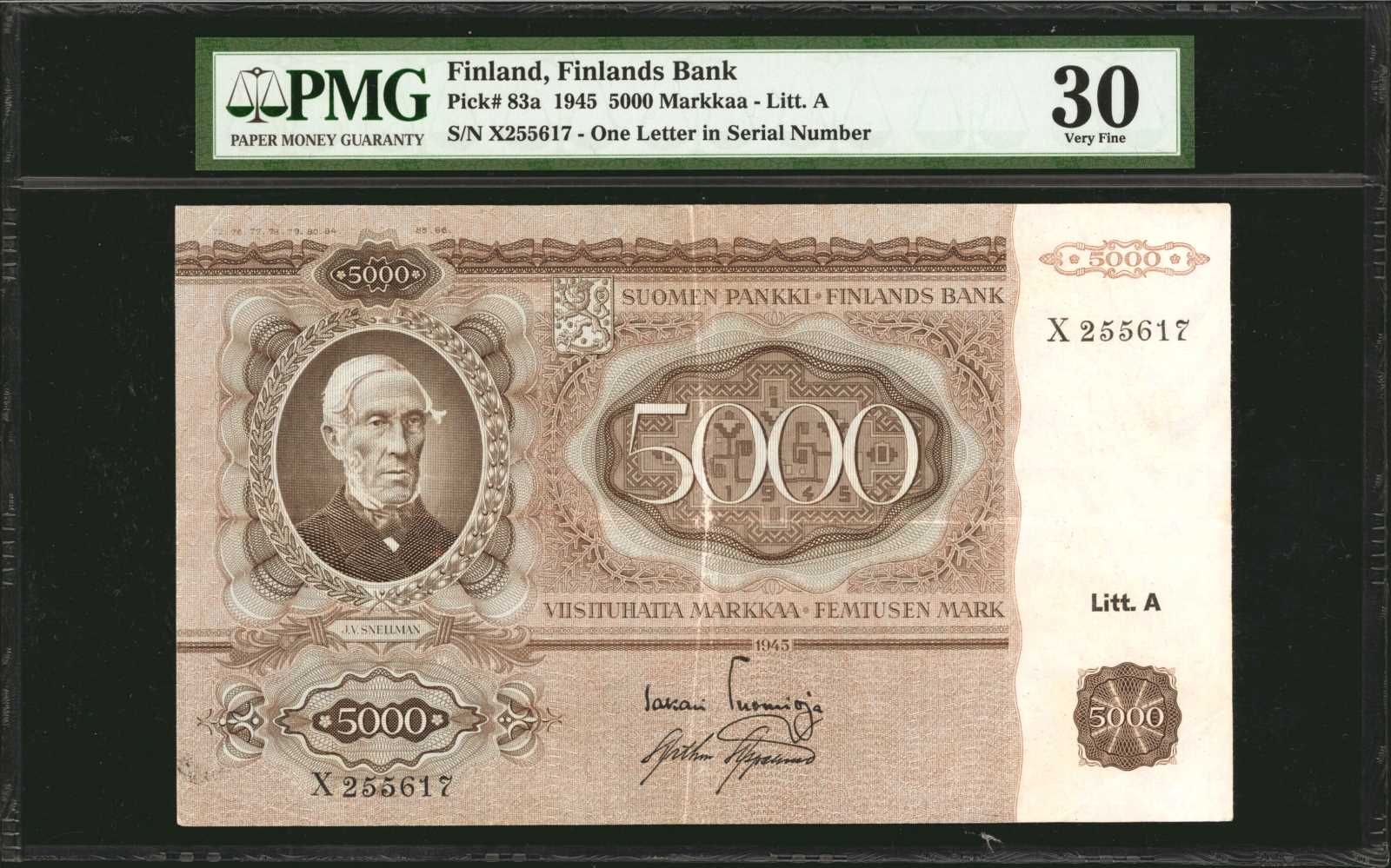 image for: Finland  5,000 markkaa / mark (B378a)