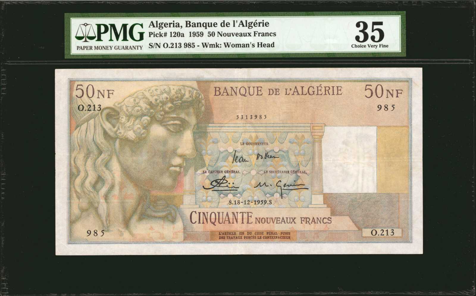 image for: Algeria  5,000 francs(B148as1)