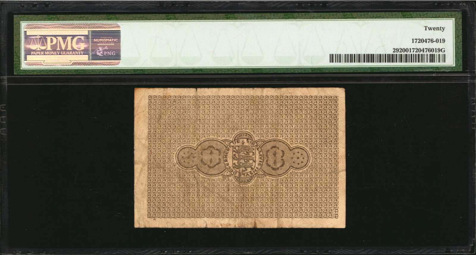image for: Guernsey  1 shilling on 1 shilling 3 pence(B140a)