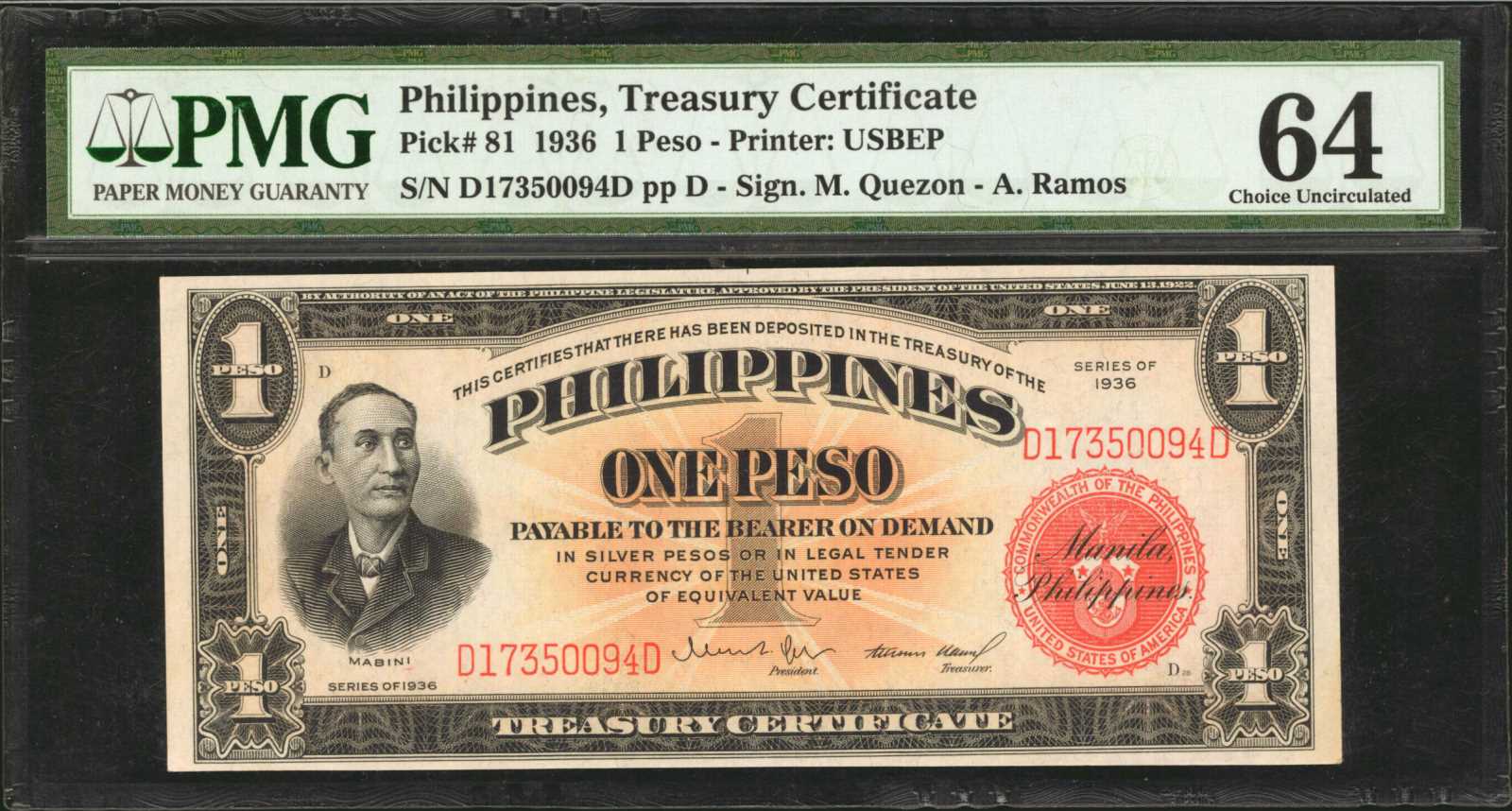 image for: Philippines  1 peso (B538az)