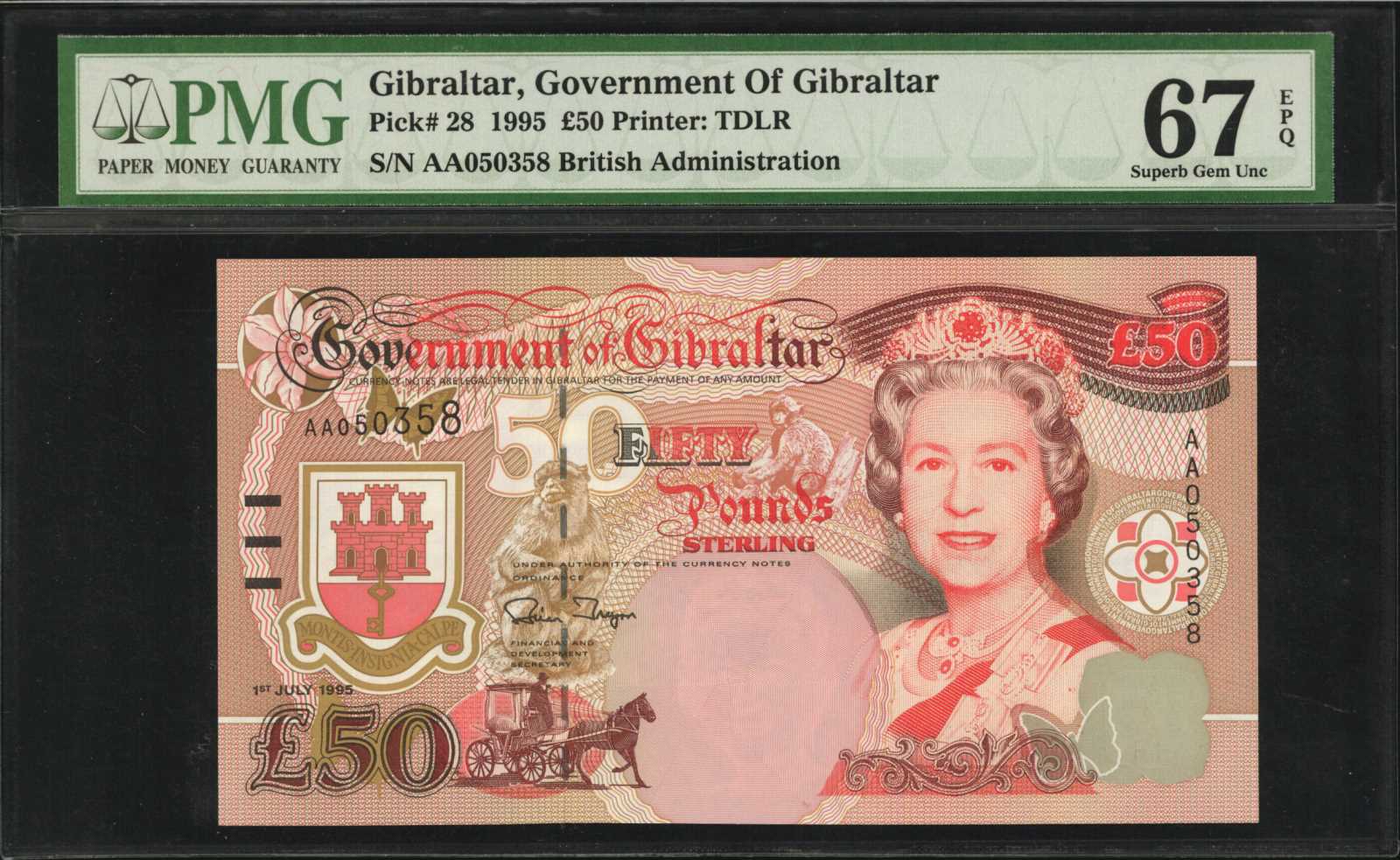 image for: Gibraltar  50 pounds (B126a)
