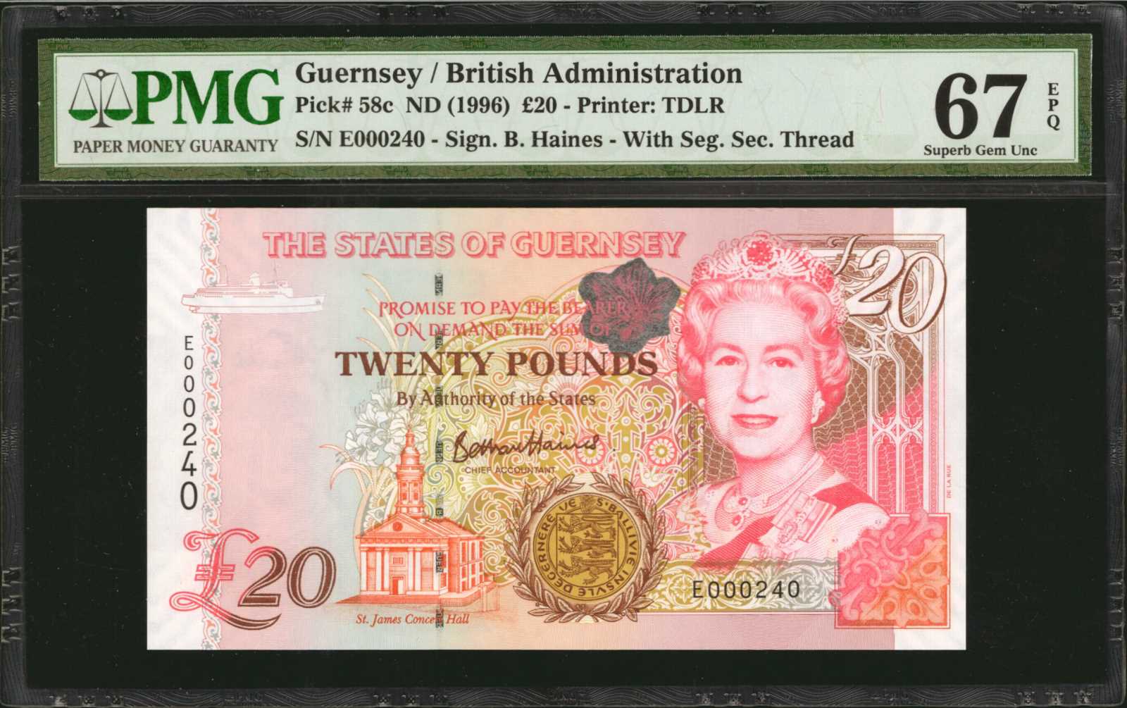 image for: Guernsey  20 pounds (B166a)