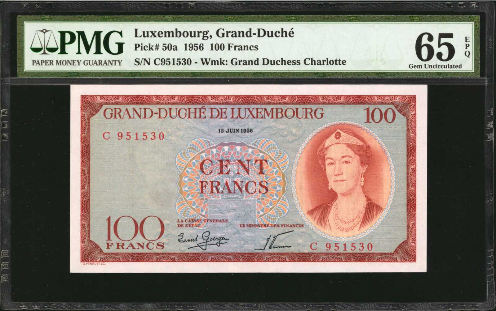 image for: Luxembourg  100 francs (B333a)