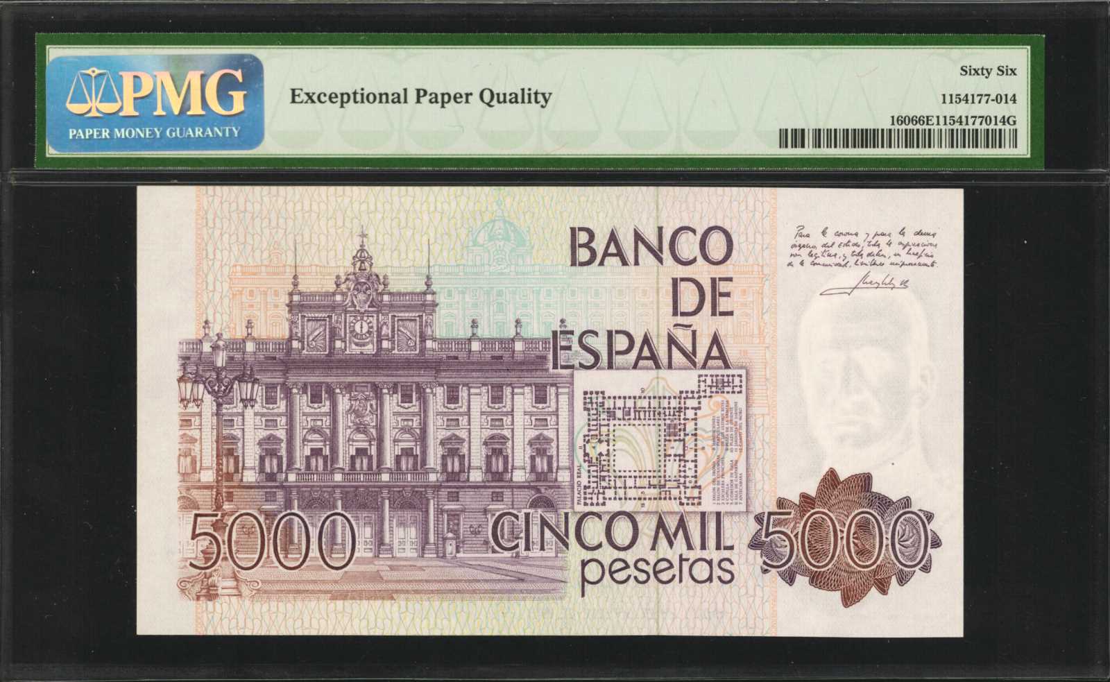 image for: Spain  5,000 pesetas (B626az)