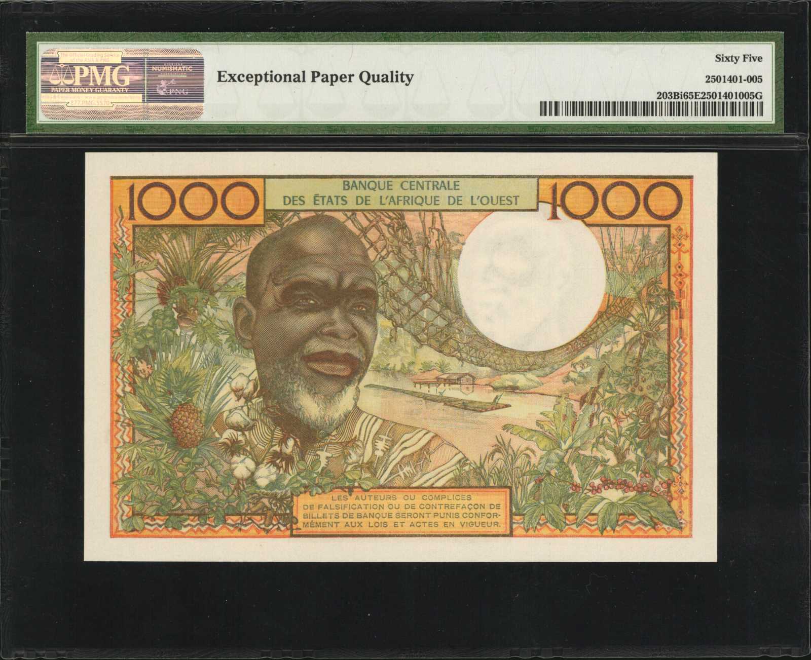 image for: West African States  1,000 francs (B108Bj)