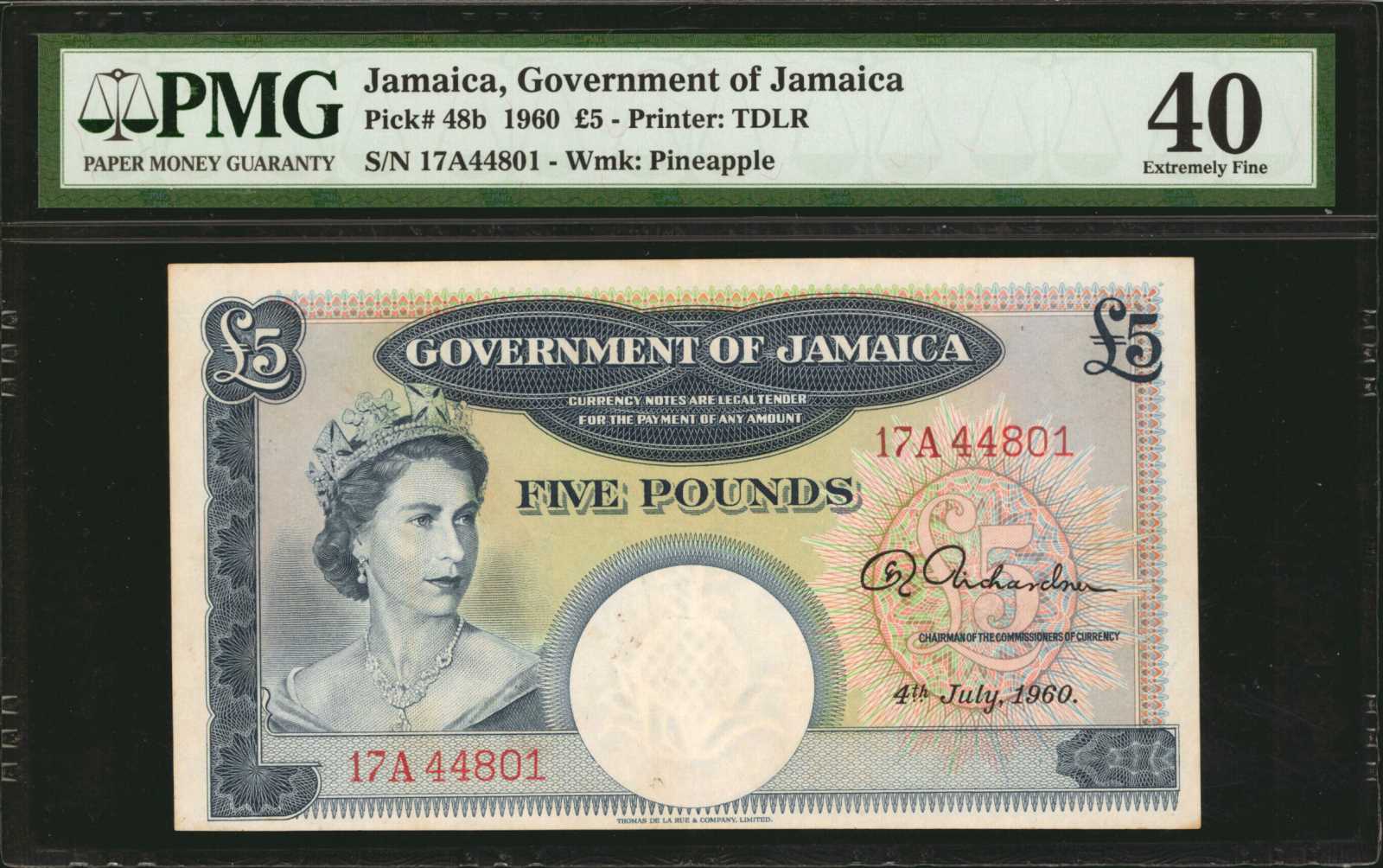 image for: Jamaica  5 pounds (B116as)