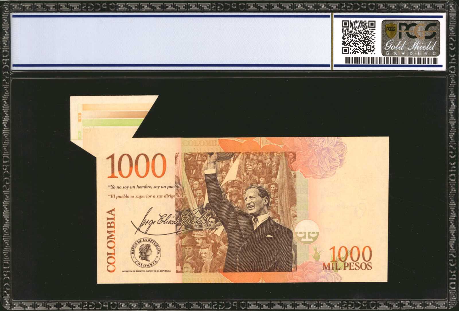 image for: Colombia  1,000 pesos (B986q)