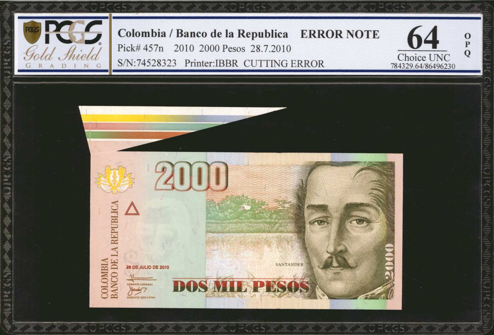 image for: Colombia  2,000 pesos (B988z)