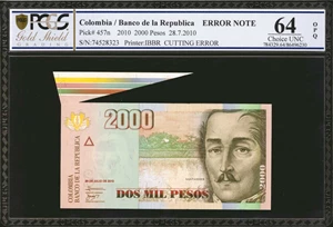 image for: Colombia 2,000 pesos (B988o)