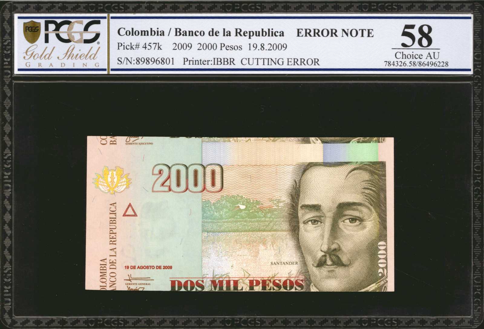 image for: Colombia  2,000 pesos (B988aa)