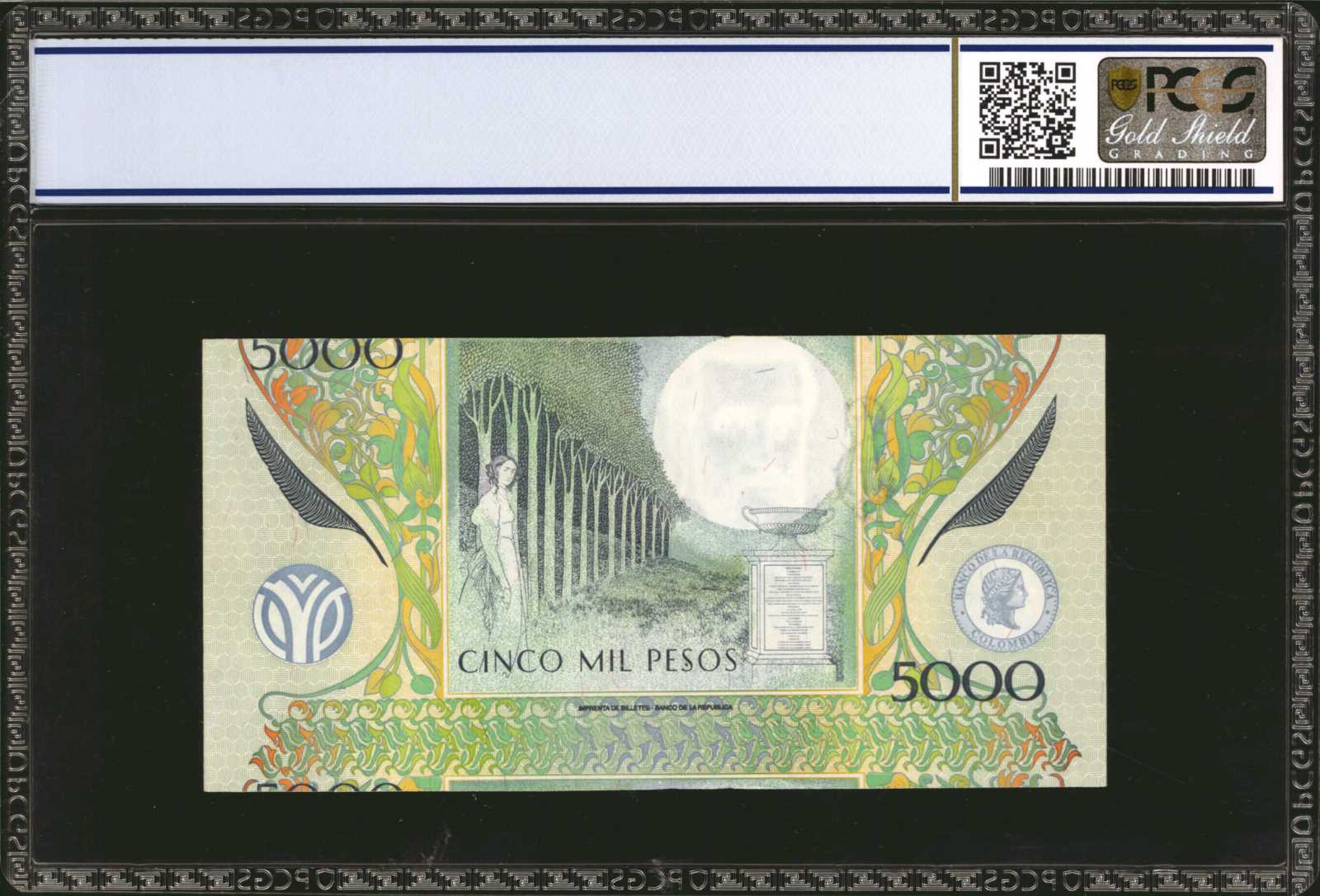 image for: Colombia  5,000 pesos (B989p)