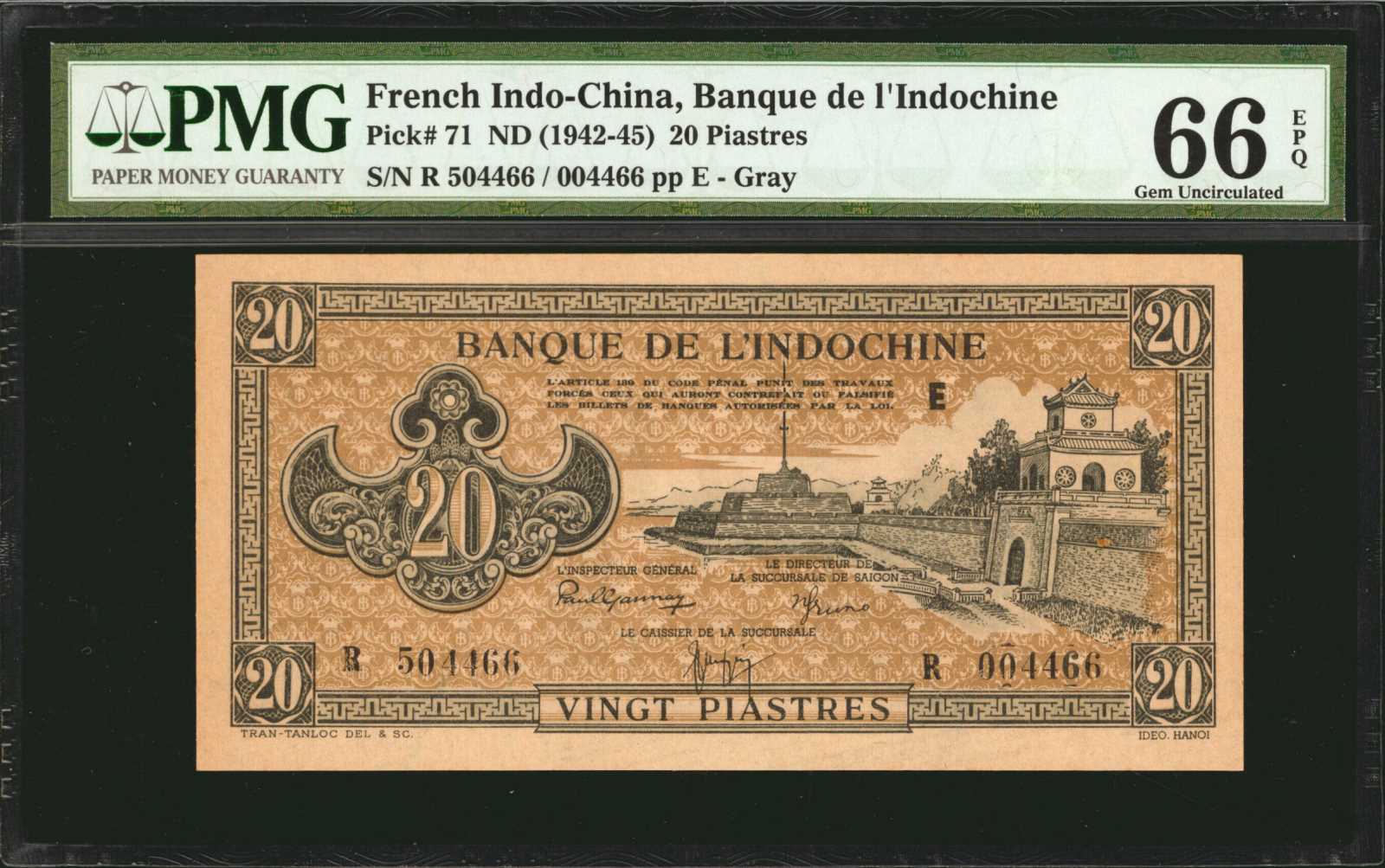 image for: French Indo-China  20 piastres(B153a)