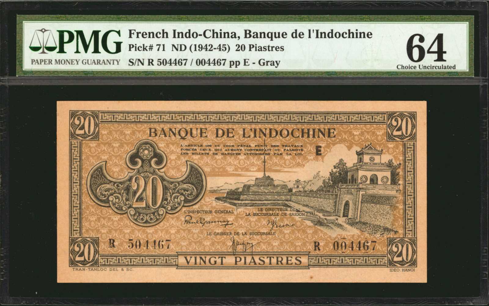image for: French Indo-China  20 piastres(B153a)