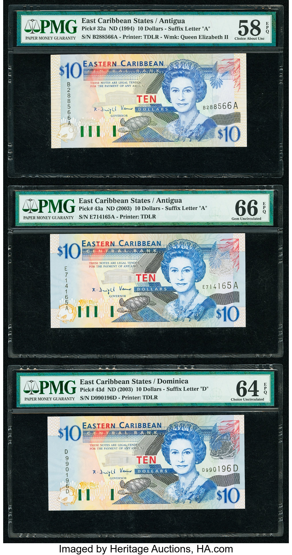 image for: East Caribbean States  10 dollars (B216v)