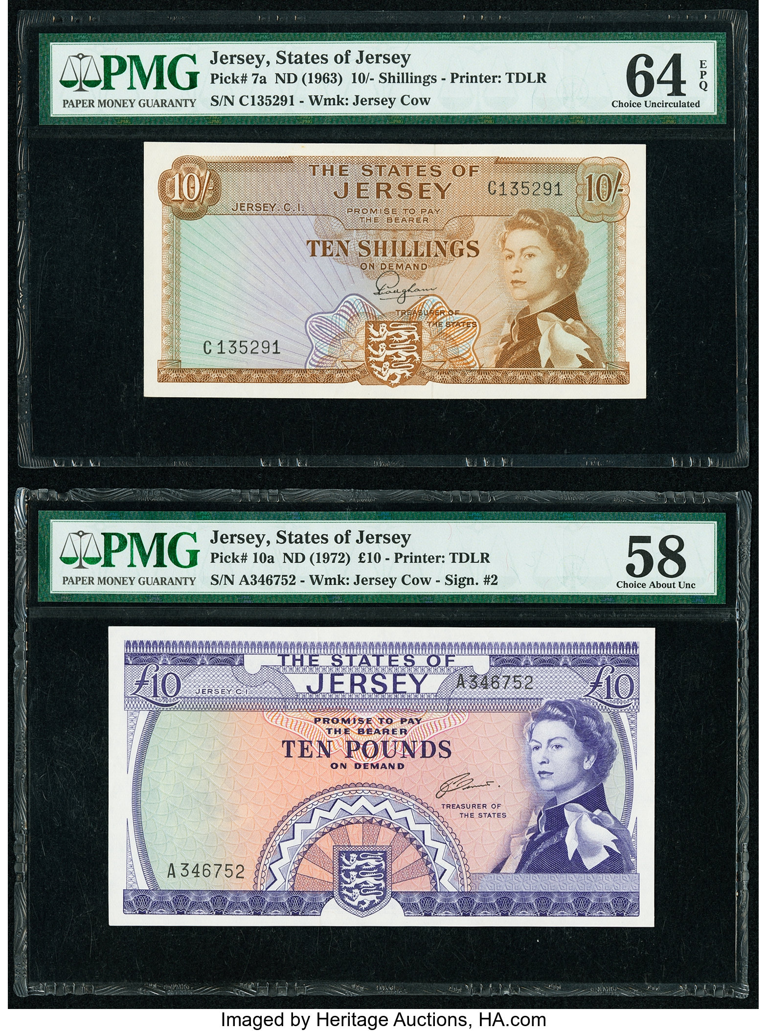 image for: Jersey  10 shillings (B107a)