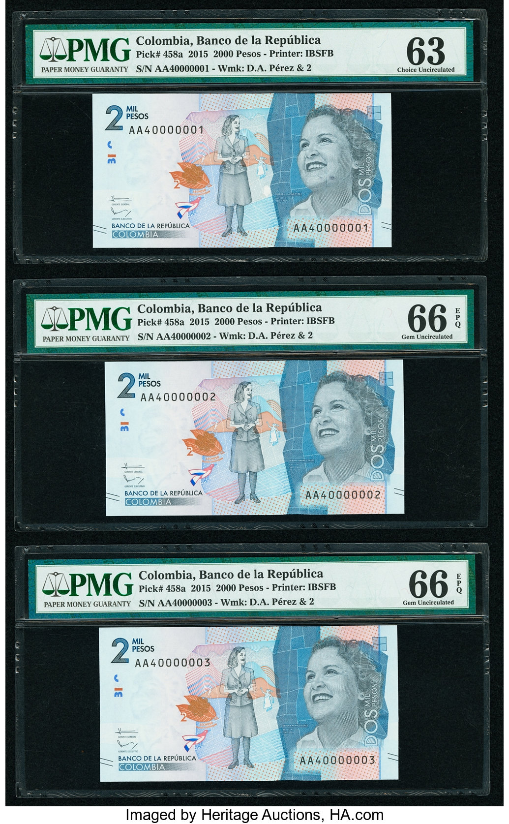 image for: Colombia  2,000 pesos (B993a)