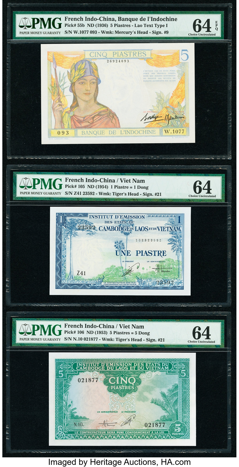 image for: French Indo-China  5 piastres(B415at)