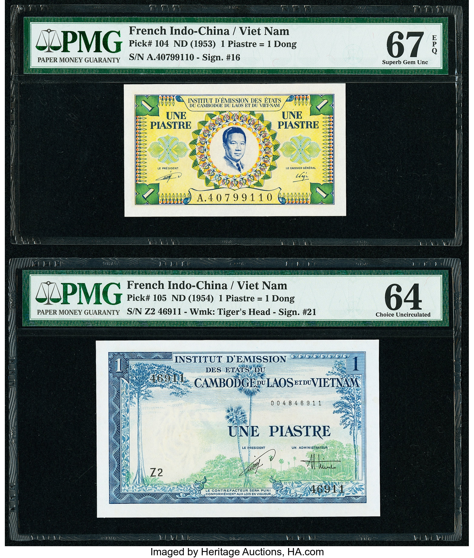 image for: French Indo-China  1 piastre(B413a)