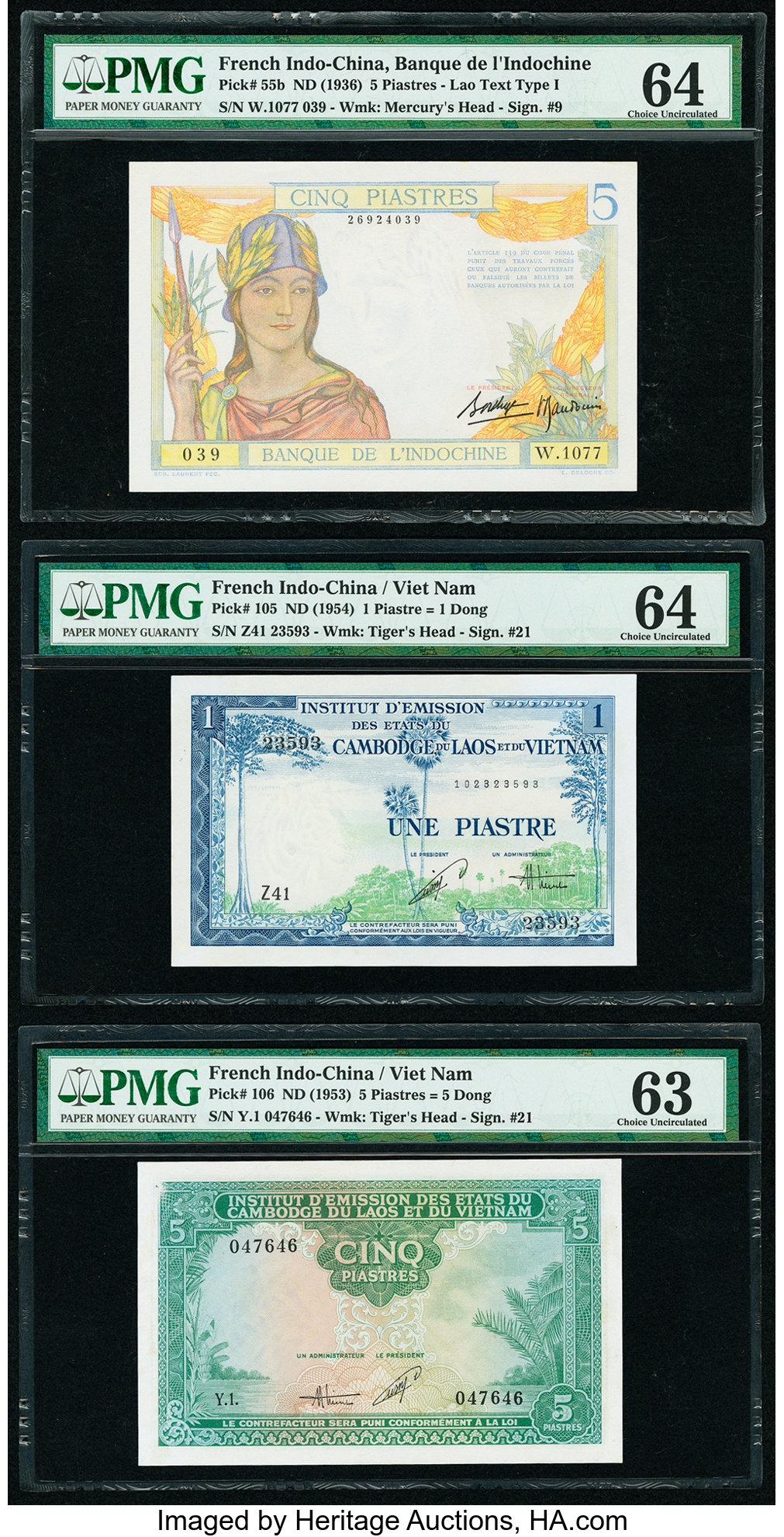 image for: French Indo-China  5 piastres(B415as4)