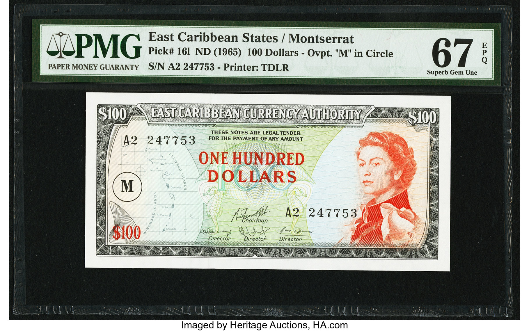 image for: East Caribbean States  100 dollars (B104ca)