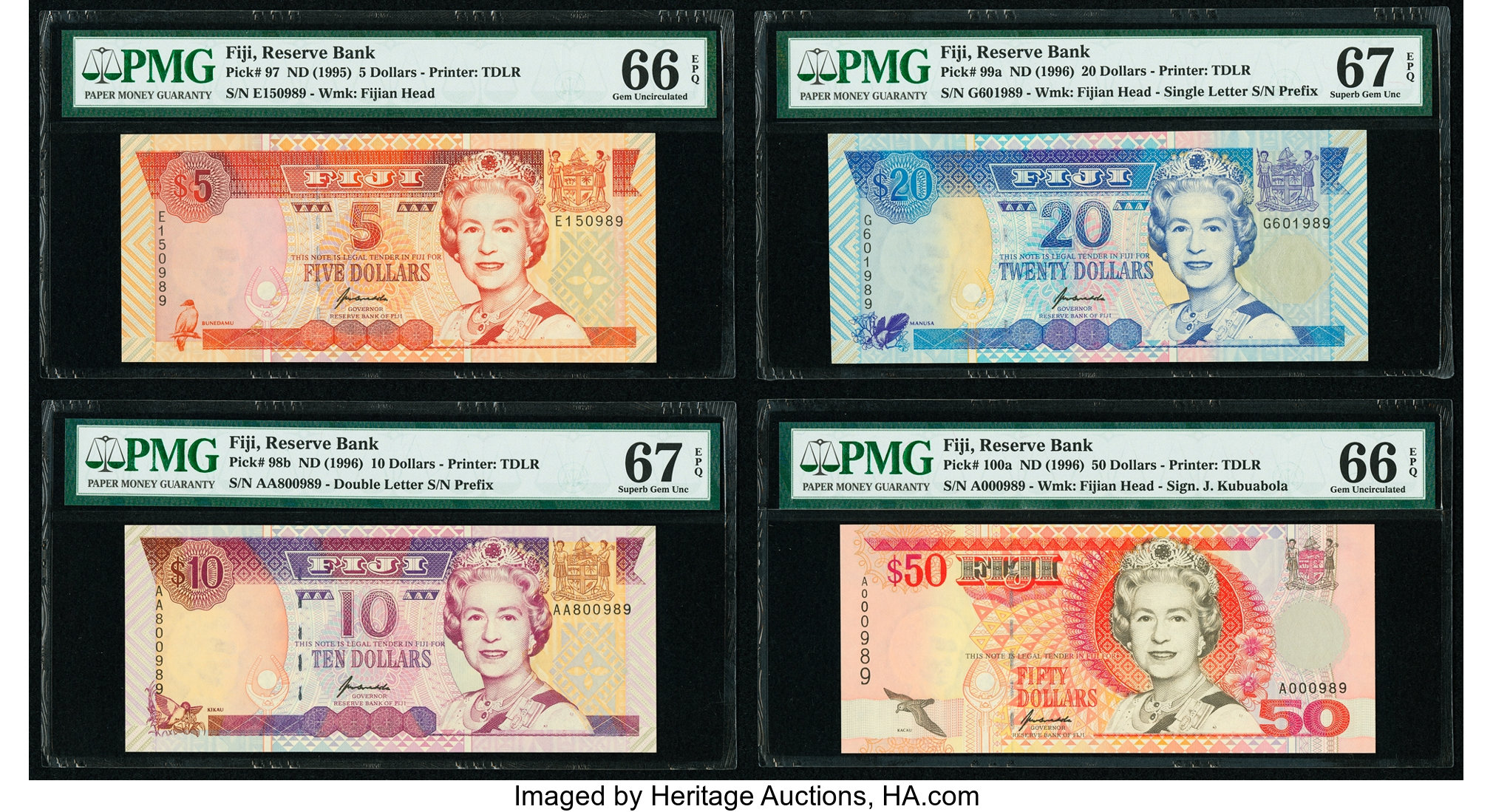 image for: Fiji  5 dollars (B514a)
