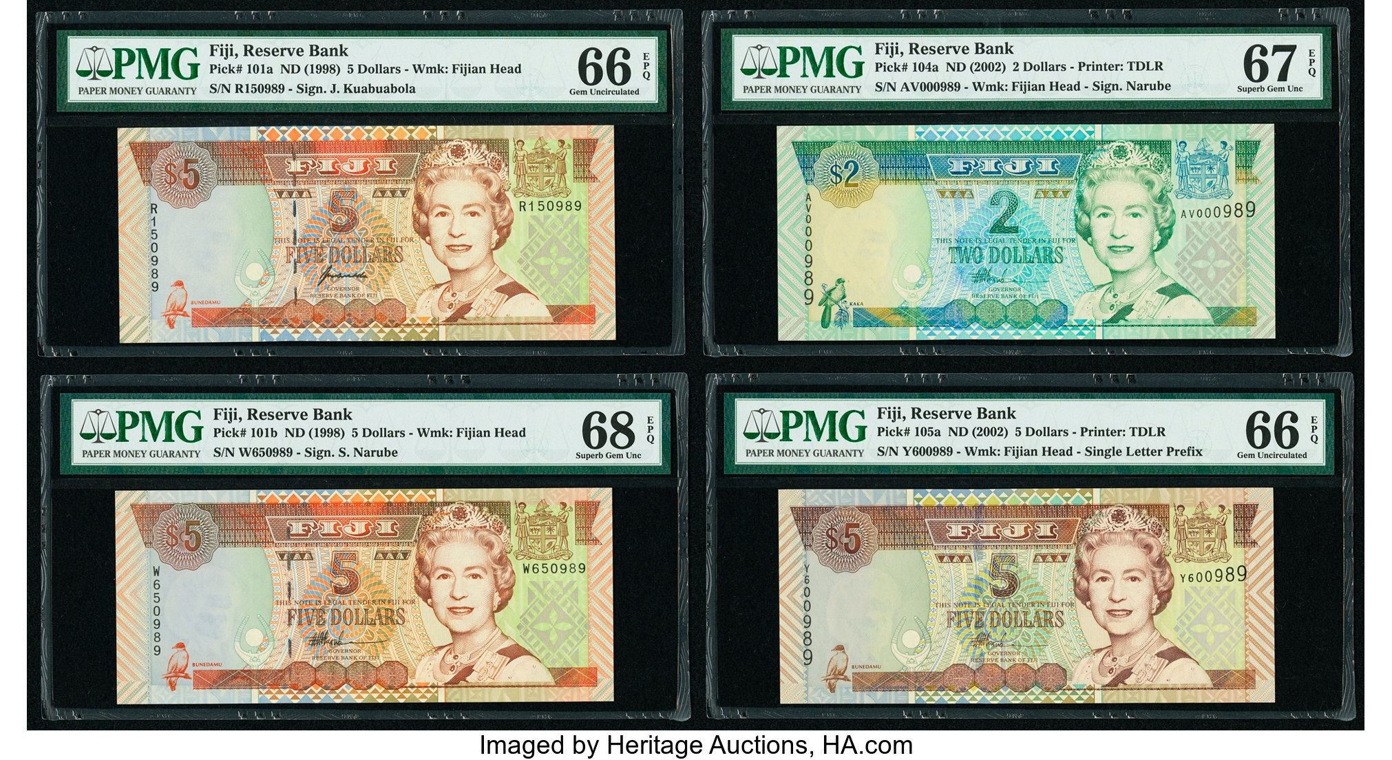 image for: Fiji  5 dollars (B514a)